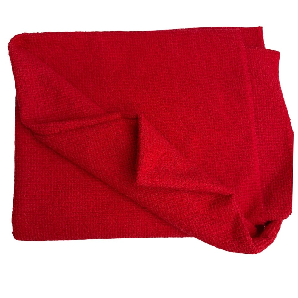 Red Textured Woven Fabric •Lot of 2 Meters 367 GPM For Apparel Crafts Upholstery